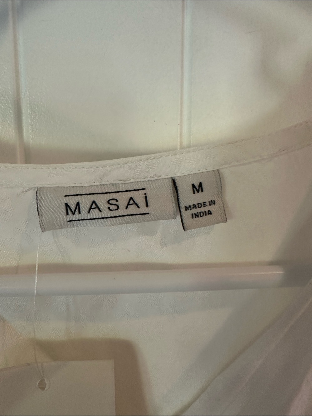 Masai Copenhagen Imami A-Shape Jacquard Blouse Cream Medium NWT MSRP $158 - Picture 2 of 5